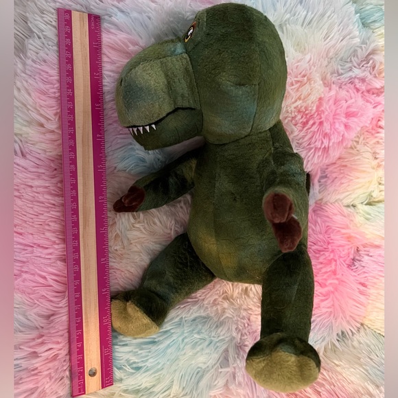 Green Dinosaur 9.5”x11” Stuffed Animal * Handsome & Personable Smile with Teeth - Picture 8 of 13